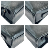 Gucci Tote Bag 002 1071 leather Black SilverMetal Jackie