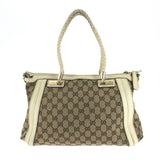 Gucci Shoulder Bag 282300 GG canvas Beige Ivory Gold Metal Bella