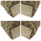 Gucci Tote Bag 120840 GG canvas Brown Ivory Gold Metal