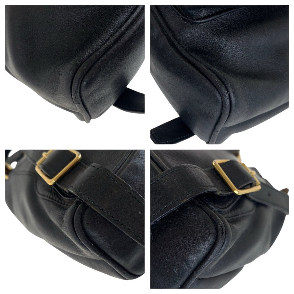 Gucci Backpack 003 3444 0030 leather black Bamboo