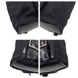 Gucci Backpack 0032852 Nylon Black Silver Bamboo