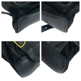 Gucci Backpack 003 58 0016 Suede black brown Bamboo Old Gucci