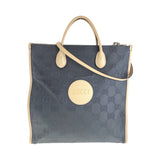Gucci Shoulder Bag 630355 Nylon Gray Beige SilverMetal Off the grid