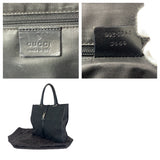 Gucci Tote Bag 002 1064 GG canvas black Jackie