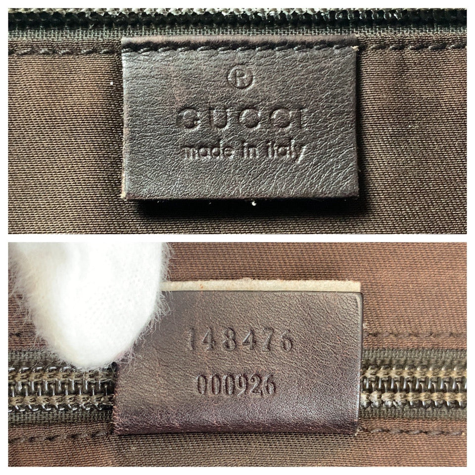 Gucci Shoulder Bag 148476 leather Brown Silver Metal Guccisima