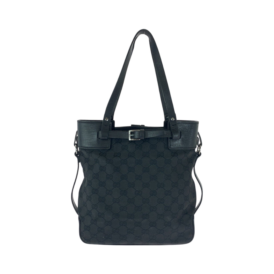 Gucci Tote Bag 107757 GG canvas Black SilverMetal Tote Bag Shoulder Bag Women
