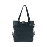 Gucci Tote Bag 107757 GG canvas Black SilverMetal Tote Bag Shoulder Bag Women