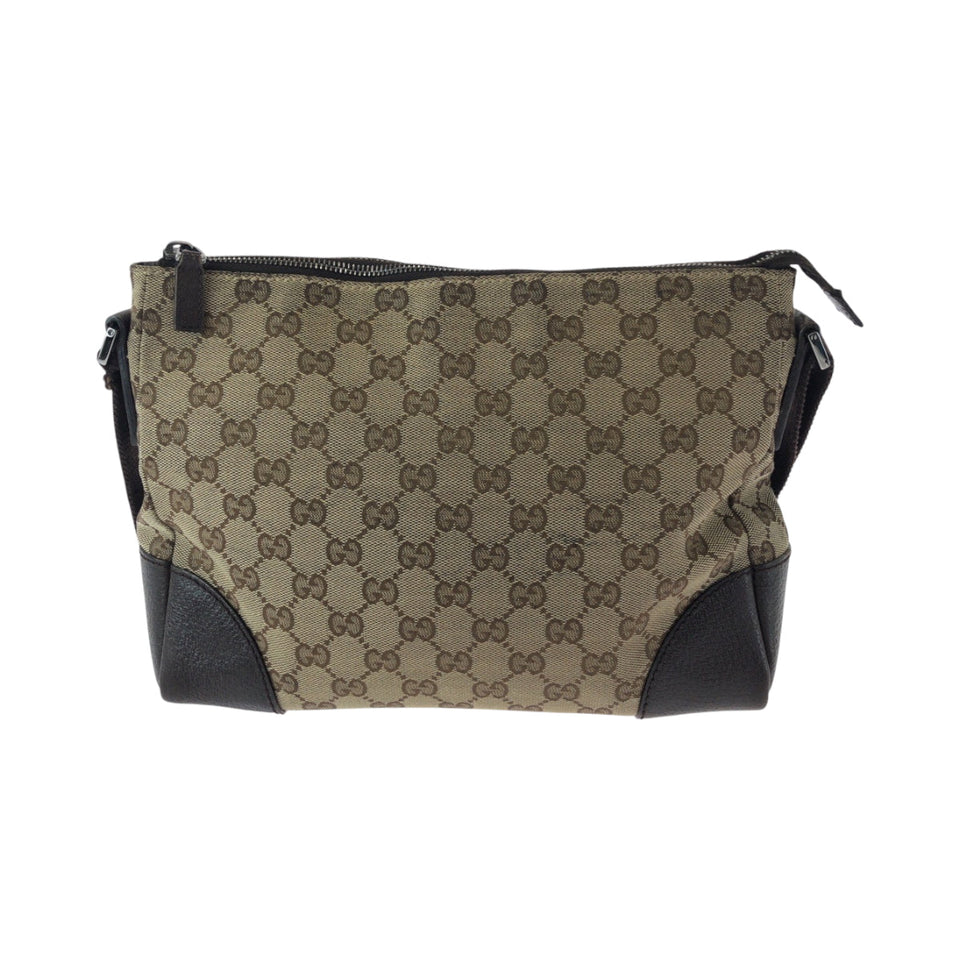 Gucci Shoulder Bag 114273 GG canvas Beige Brown SilverMetal Shoulder Bag pochette Women