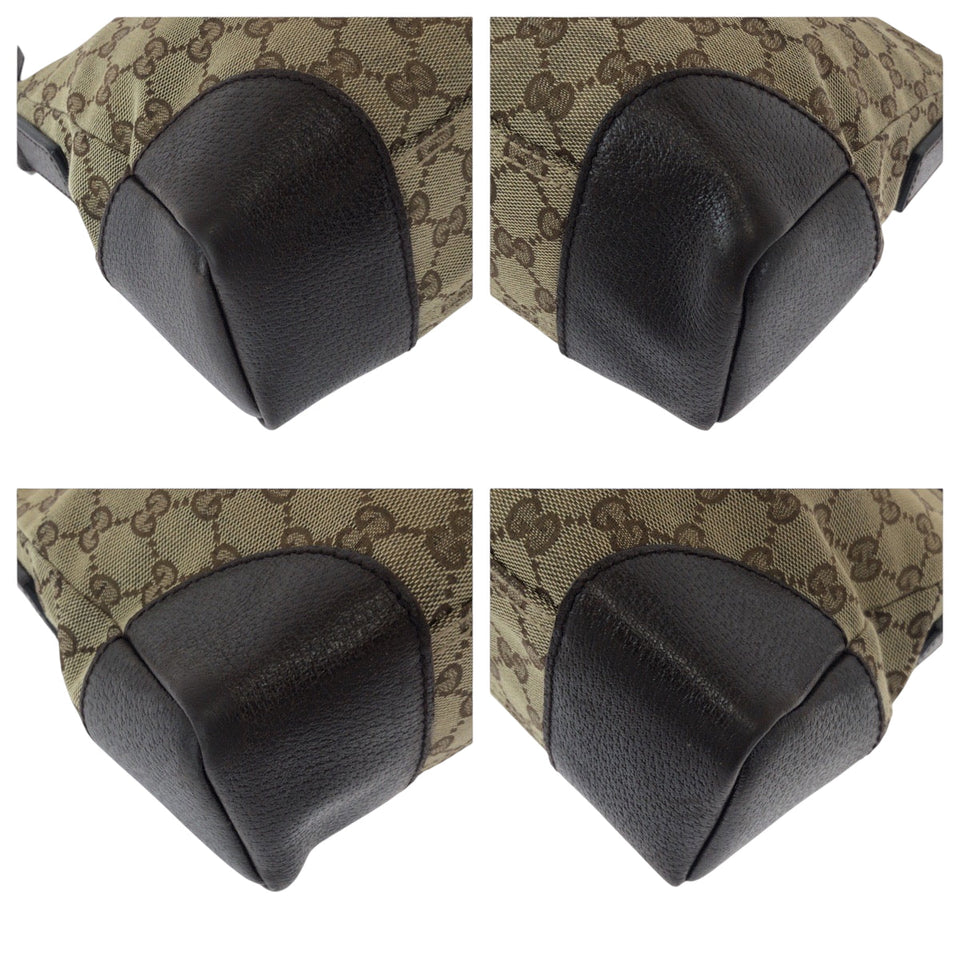 Gucci Shoulder Bag 114273 GG canvas Beige Brown SilverMetal Shoulder Bag pochette Women