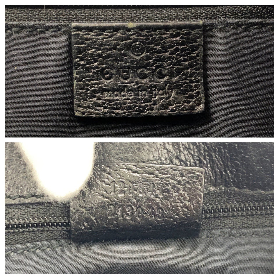 Gucci Shoulder Bag 120841 GG canvas, leather Black SilverMetal Shoulder Bag Messenger bag Women