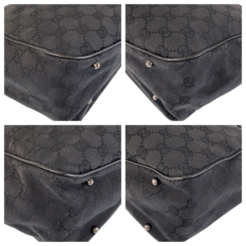 Gucci Tote Bag 113017 GG canvas Black black