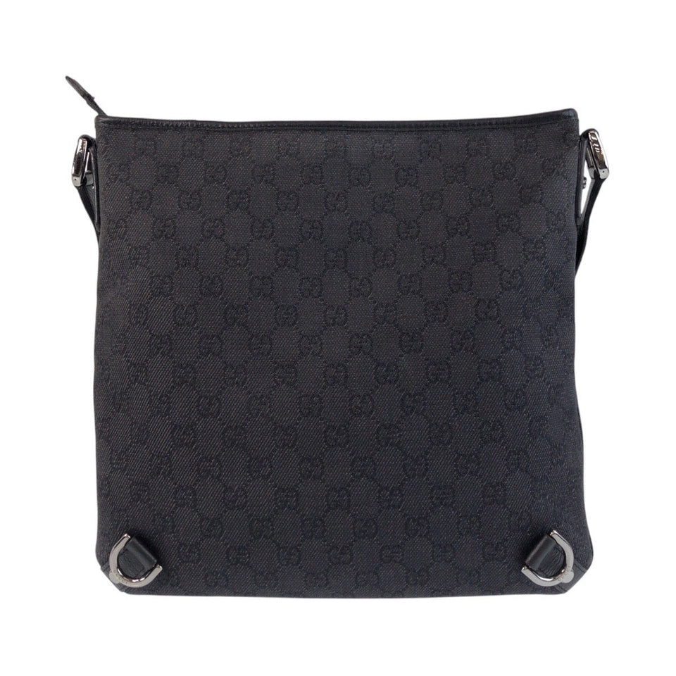 Gucci Shoulder Bag 268642 GG canvas Black SilverMetal Abbey