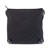 Gucci Shoulder Bag 268642 GG canvas Black SilverMetal Abbey