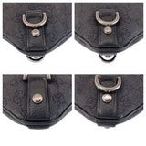 Gucci Shoulder Bag 268642 GG canvas Black SilverMetal Abbey