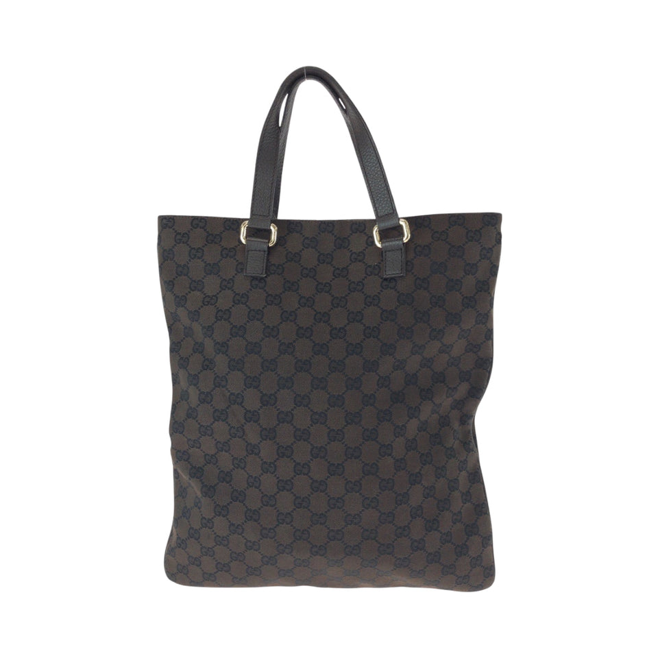 Gucci Tote Bag 272347 GG canvas Brown Gold Metal Tote Bag handbag mens