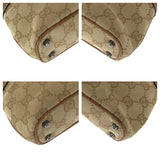 Gucci Tote Bag 113015 GG canvas Brown Beige SilverMetal