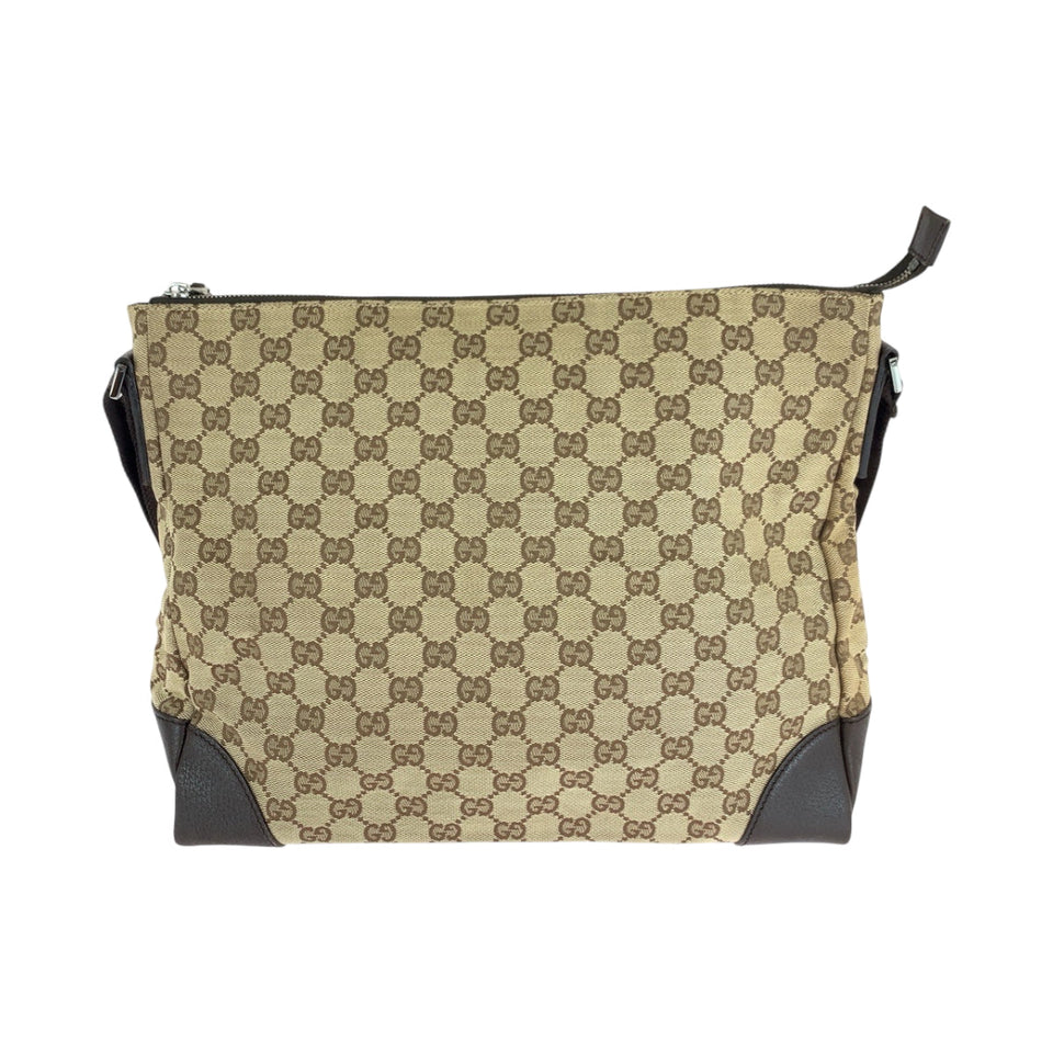 Gucci Shoulder Bag 110054 GG canvas Beige Brown SilverMetal