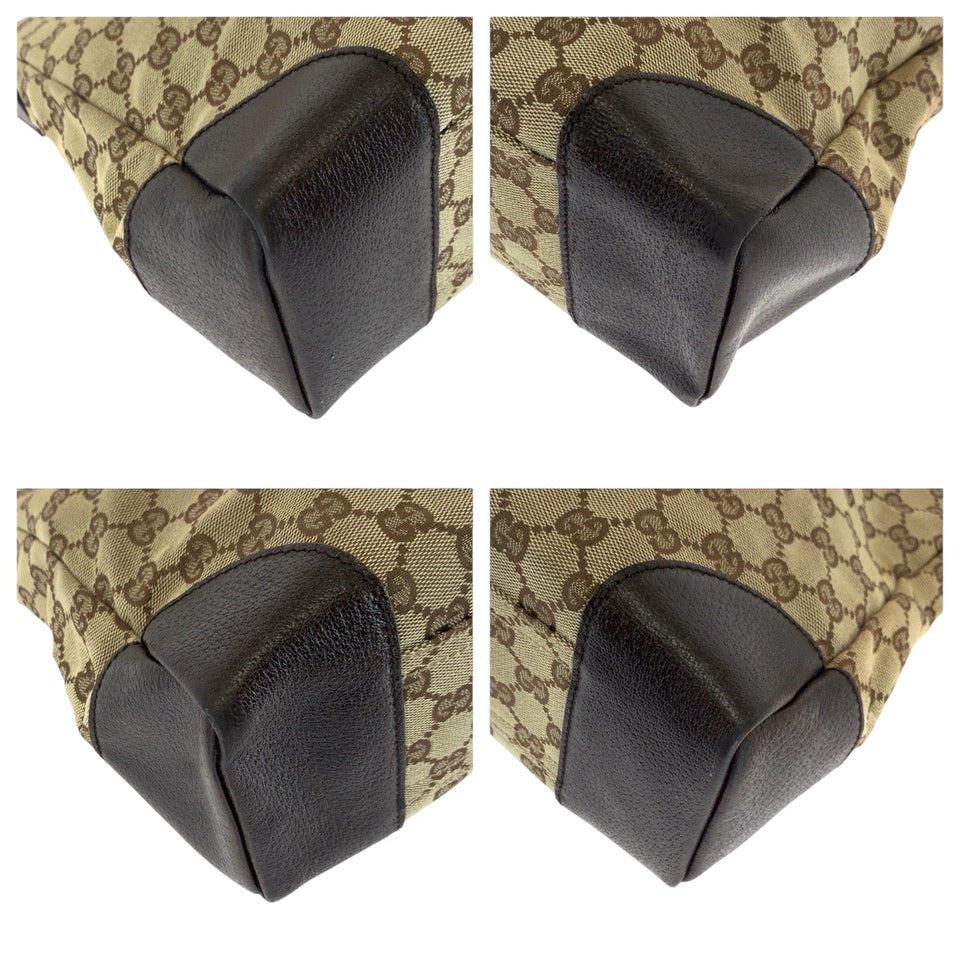 Gucci Shoulder Bag 110054 GG canvas Beige Brown SilverMetal