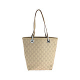 Gucci Tote Bag 31244 GG canvas, leather Beige Brown SilverMetal Tote Bag Shoulder Bag Women