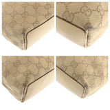 Gucci Tote Bag 31244 GG canvas, leather Beige Brown SilverMetal Tote Bag Shoulder Bag Women
