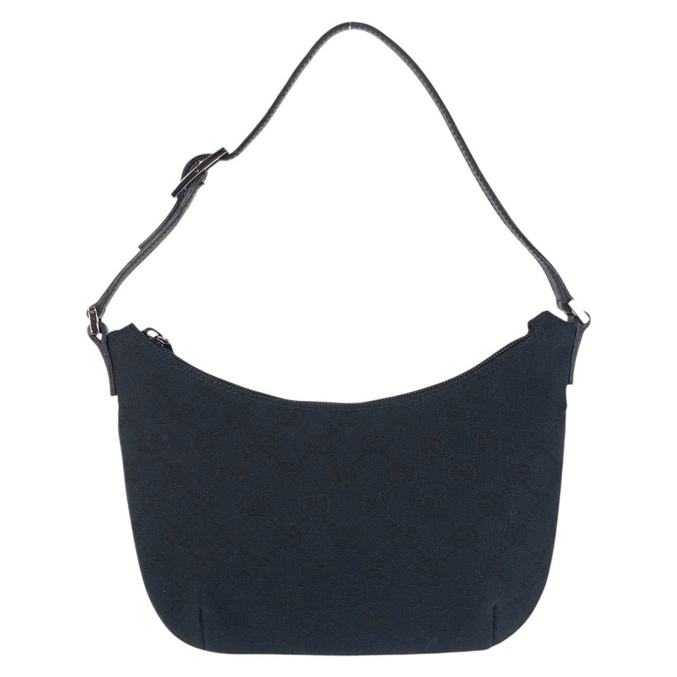 Gucci Shoulder Bag 005 0813 GG canvas, leather Black black Women