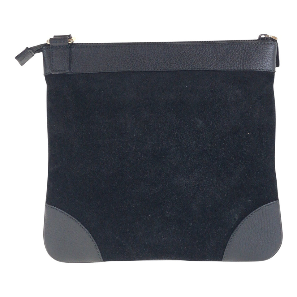 Gucci Shoulder Bag 272 396 Suede, Leather Black Silver Metal Crossbody Shoulder Bag Women