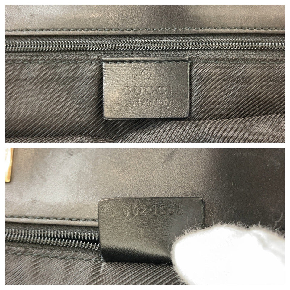 Gucci Tote Bag 002 1098 GG canvas, leather Black GoldMetal Tote Bag Shoulder Bag Women