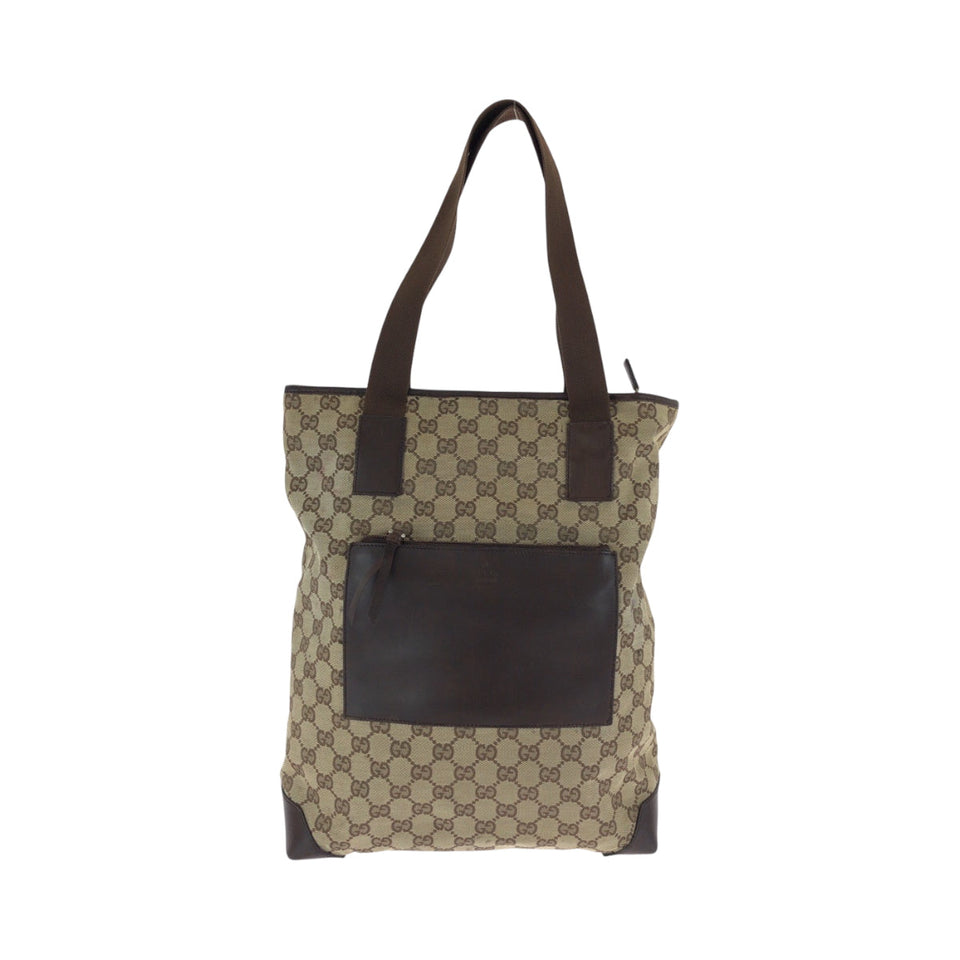 Gucci Tote Bag 019 0401 GG canvas Beige Brown SilverMetal Tote Bag Shoulder Bag Women