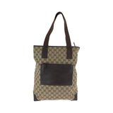 Gucci Tote Bag 019 0401 GG canvas Beige Brown SilverMetal Tote Bag Shoulder Bag Women