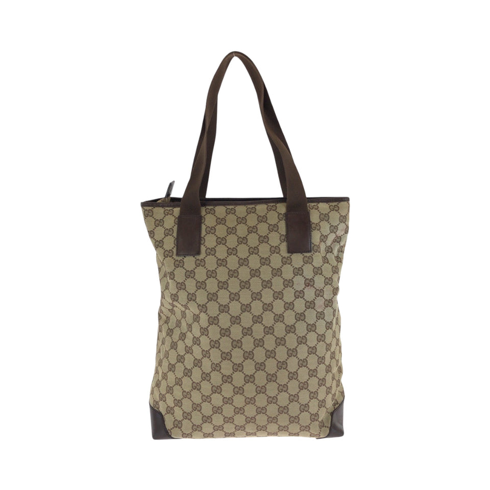 Gucci Tote Bag 019 0401 GG canvas Beige Brown SilverMetal Tote Bag Shoulder Bag Women