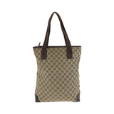Gucci Tote Bag 019 0401 GG canvas Beige Brown SilverMetal Tote Bag Shoulder Bag Women