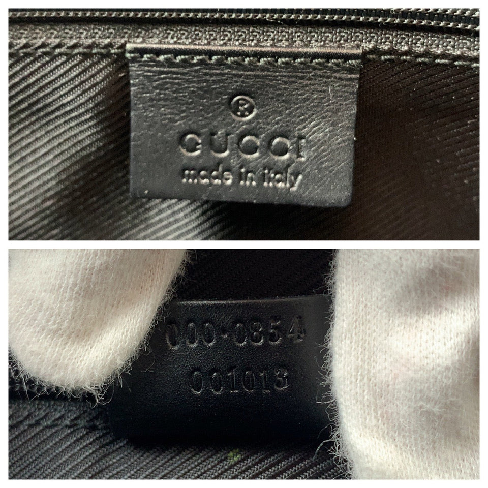 Gucci Handbag 000 0854 GG canvas Black SilverMetal Handbag Shoulder Bag Women