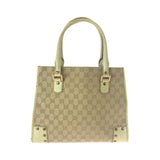 Gucci Tote Bag 124260 GG canvas Beige Ivory Gold Metal Tote Bag Handbag Shoulder Bag Women