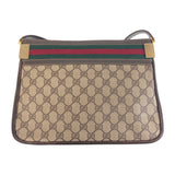 Gucci Shoulder Bag GG Supreme canvas, leather Beige Brown Gold Metal Shoulder Bag Old Gucci Shelly Line Women