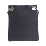 Gucci Shoulder Bag 120842 GG canvas, leather Black SilverMetal Shoulder Bag pochette Women