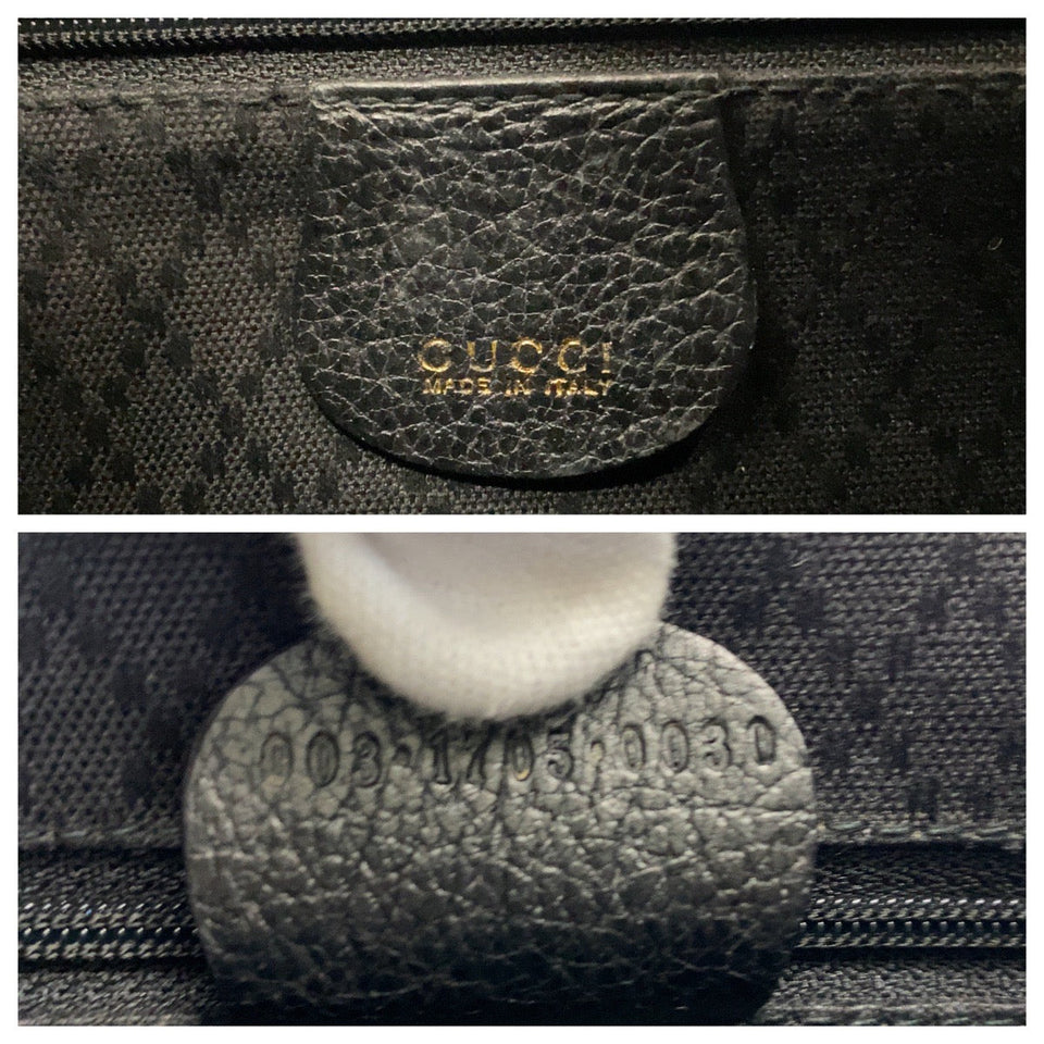 Gucci Backpack 003 1705 0030 Suede Black GoldMetal Bamboo