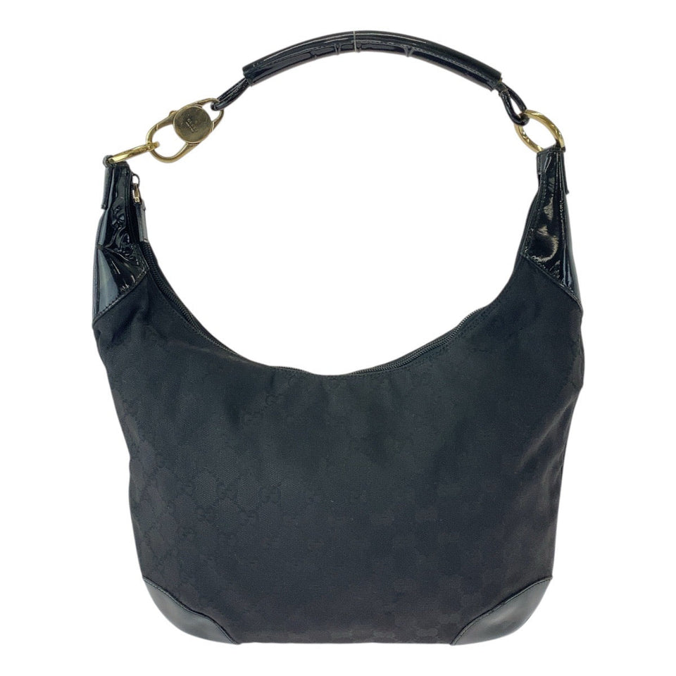 Gucci Shoulder Bag 001 4157 GG canvas, leather Black GoldMetal Women