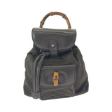 Gucci Backpack 003 2058 Nylon Khaki Brown SilverMetal Backpack Backpack Bamboo Old Gucci Women