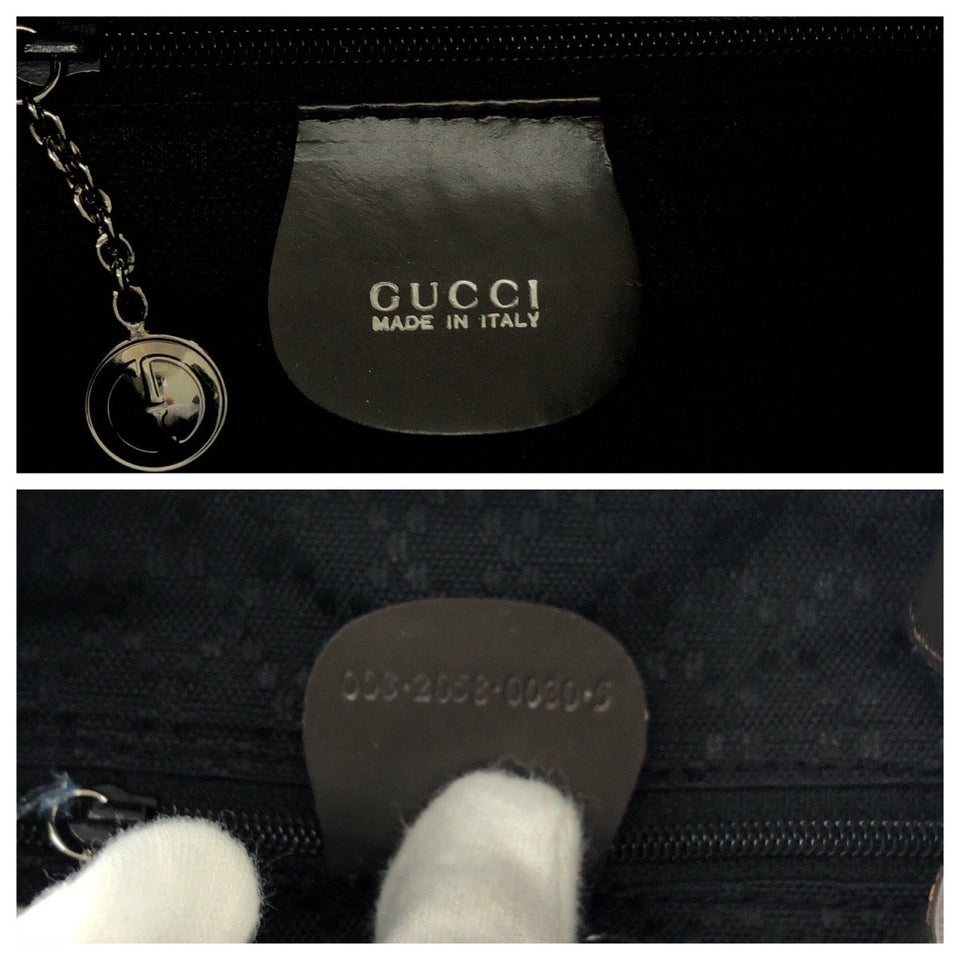 Gucci Backpack 003 2058 Nylon Khaki Brown SilverMetal Backpack Backpack Bamboo Old Gucci Women