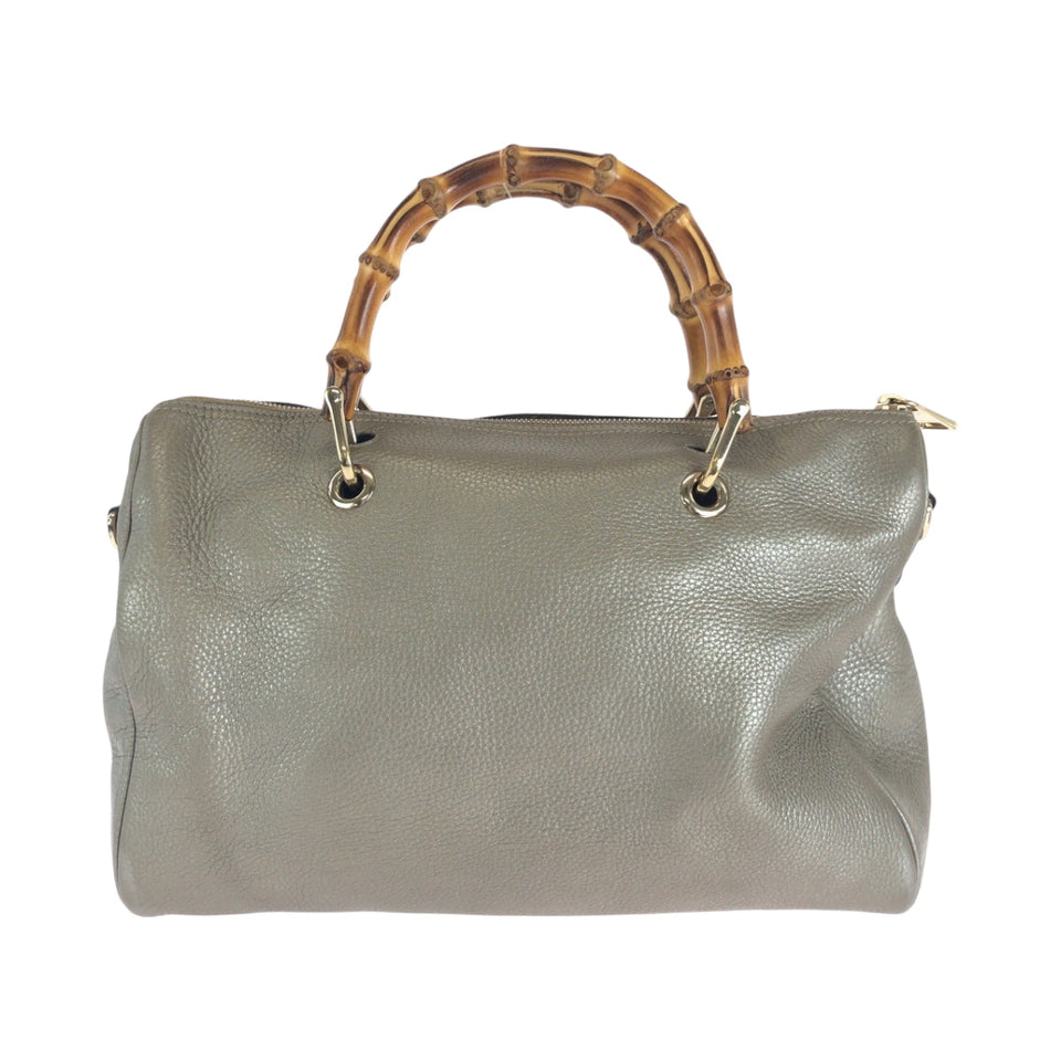 Gucci Shoulder Bag 353124 leather gold Bamboo