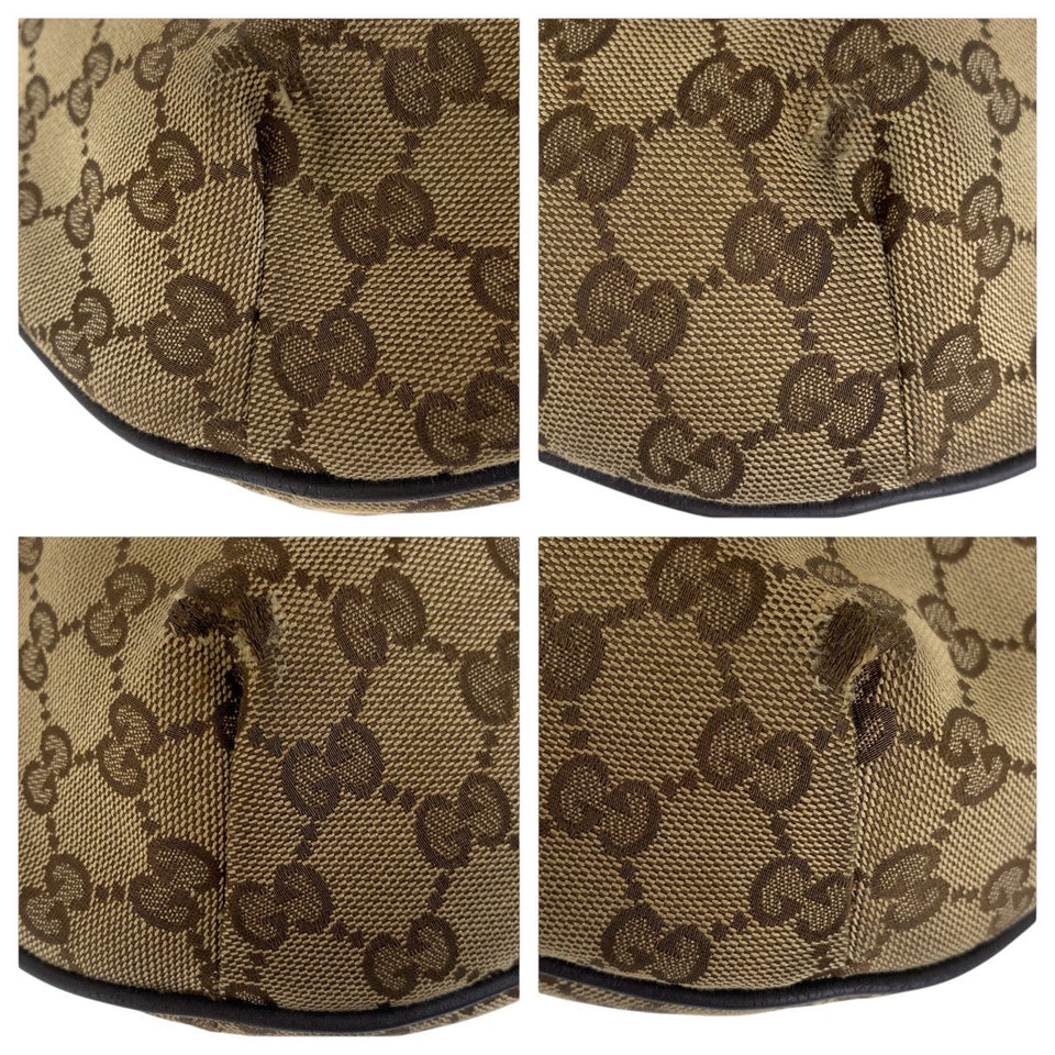 Gucci Shoulder Bag 181092 GG canvas, leather Beige brown Shoulder Bag Messenger bag Women