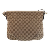 Gucci Shoulder Bag 388930 GG canvas, leather Beige Ivory Gold Metal Shoulder Bag Messenger bag Women