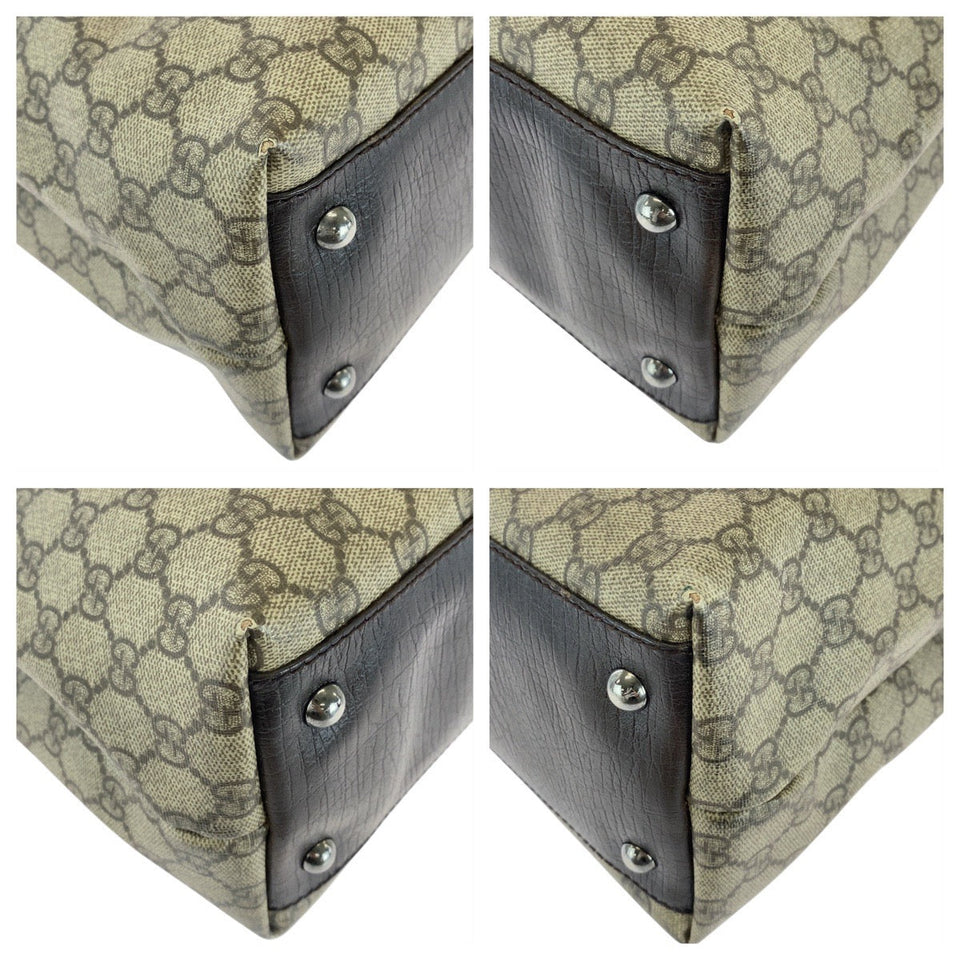 Gucci Tote Bag 131220 GG Supreme canvas, leather Beige brown Tote Bag Shoulder Bag Women
