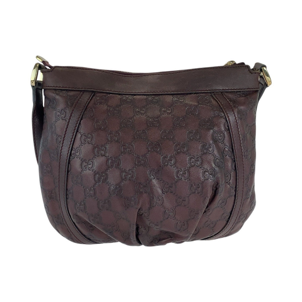 Gucci Shoulder Bag 203257 leather Brown Shoulder Bag pochette Abby Guccissima Women