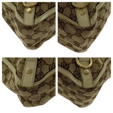 Gucci Tote Bag 170004 GG canvas Beige Ivory Gold Metal Tote Bag handbag Women