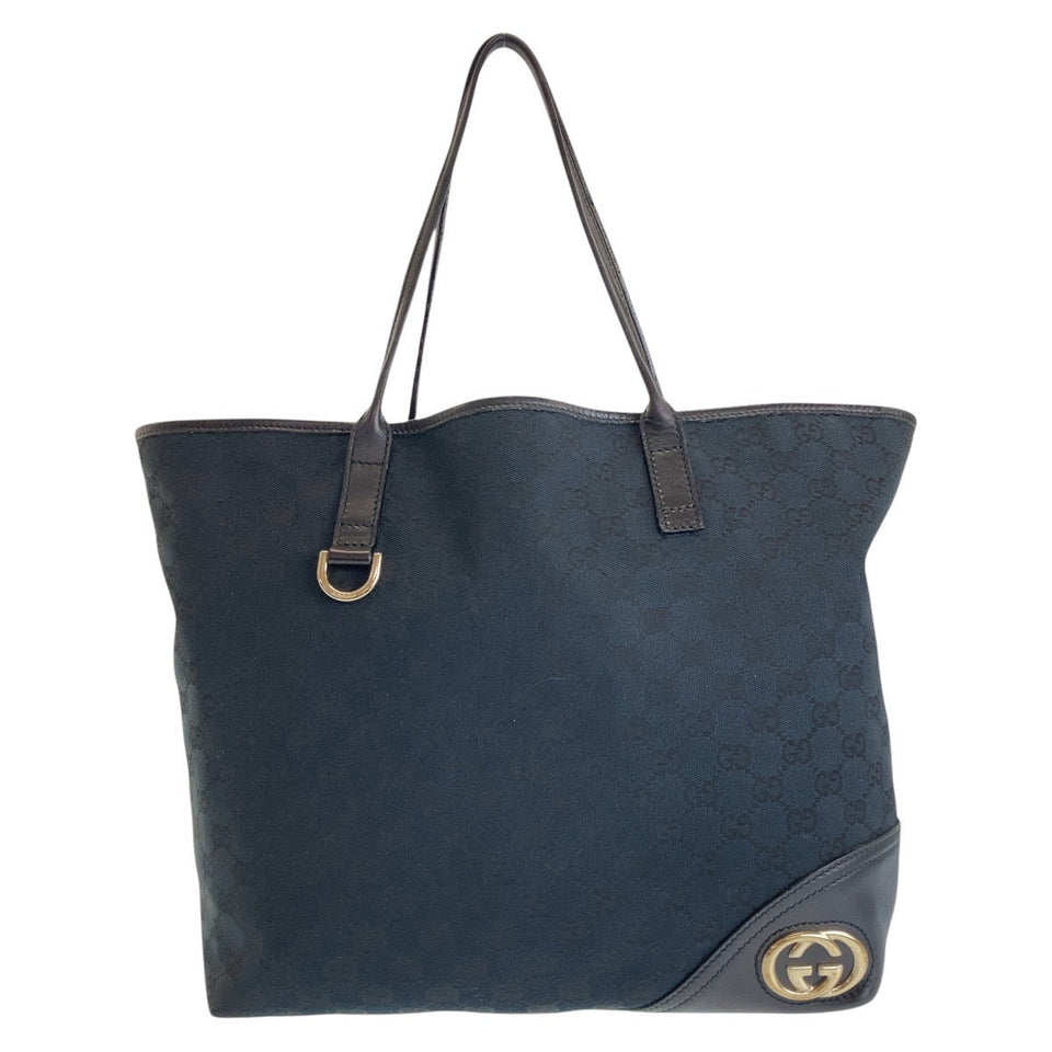 Gucci Tote Bag 169945 GG canvas, leather black Tote Bag Shoulder Bag Newbrit Women