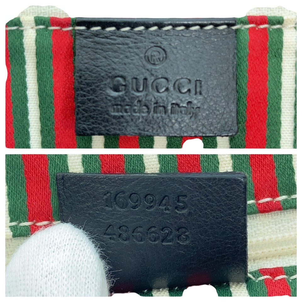 Gucci Tote Bag 169945 GG canvas, leather black Tote Bag Shoulder Bag Newbrit Women