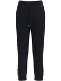 Luxury Burberry Men's Vintage Check Panel JoGGer Track Pants Black