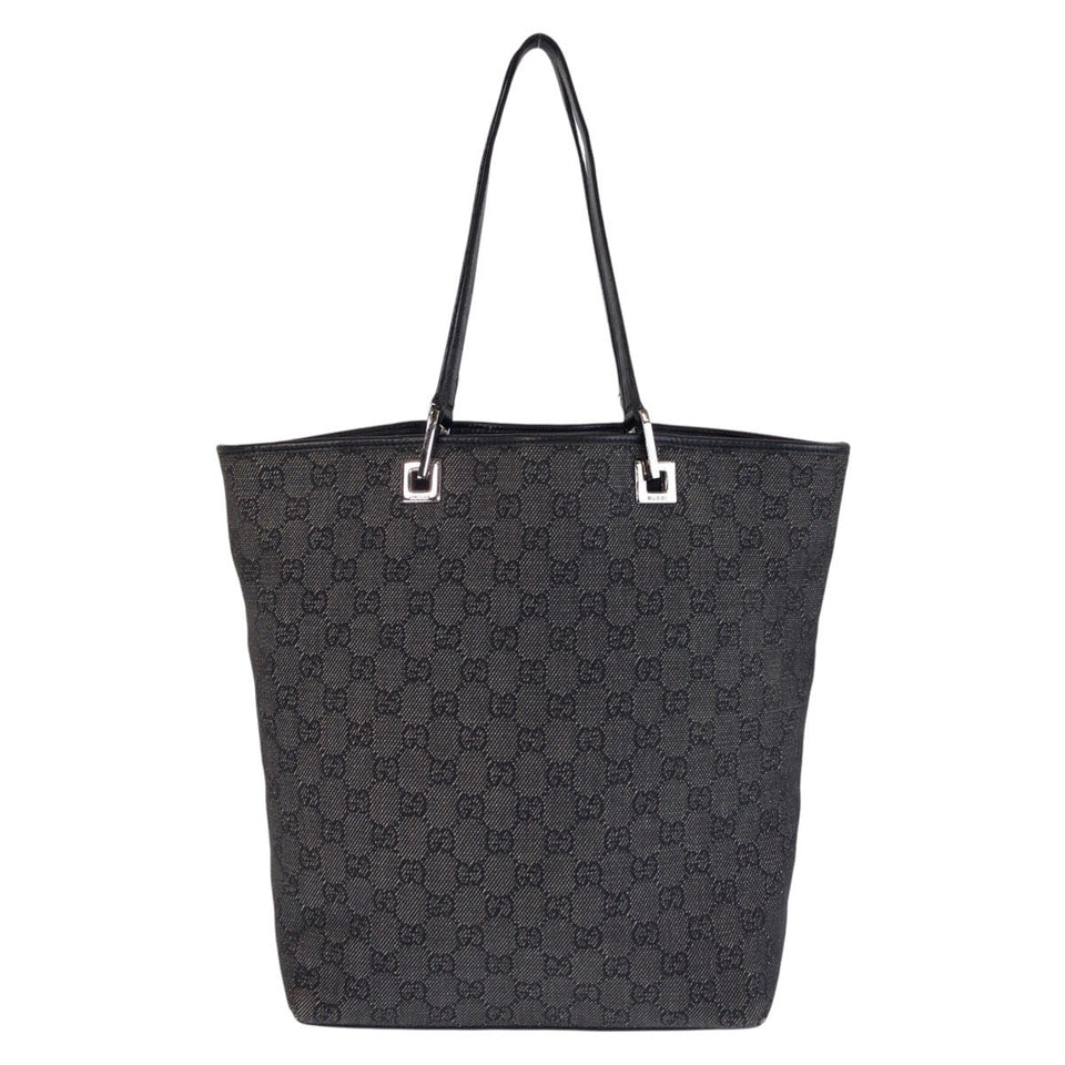 Gucci Tote Bag 31243 GG canvas, leather Black black Tote Bag Shoulder Bag Women