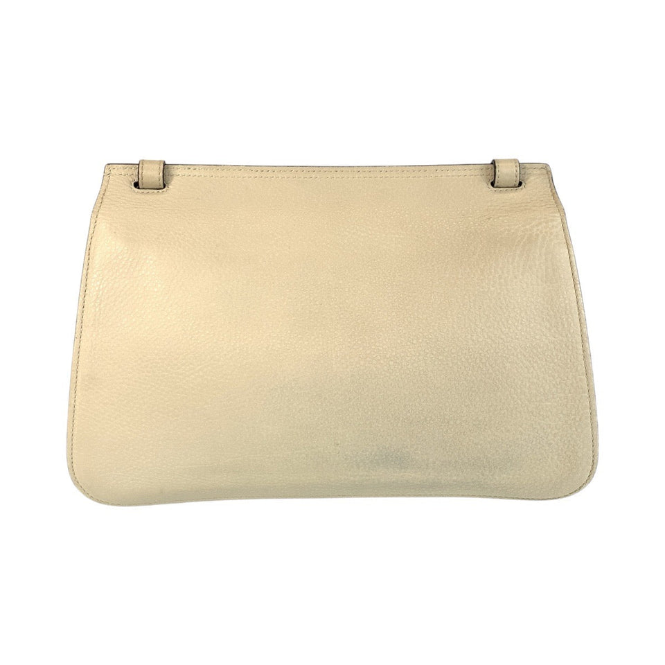 Gucci Shoulder Bag 370826 leather Ivory SilverMetal Shoulder Bag Messenger bag Bamboo Daily Flap Women
